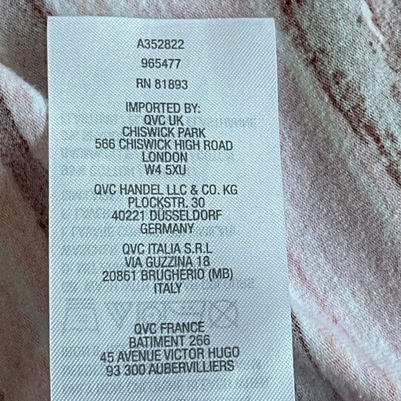 D & Co. Maxi Tank Dress Women Size L Pink Striped Stretch Slit Sleeveless Modest - Picture 8 of 13